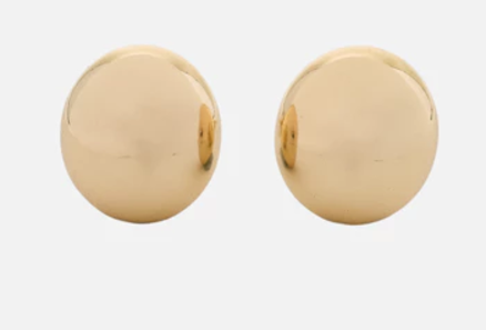 gold statement studs round s...